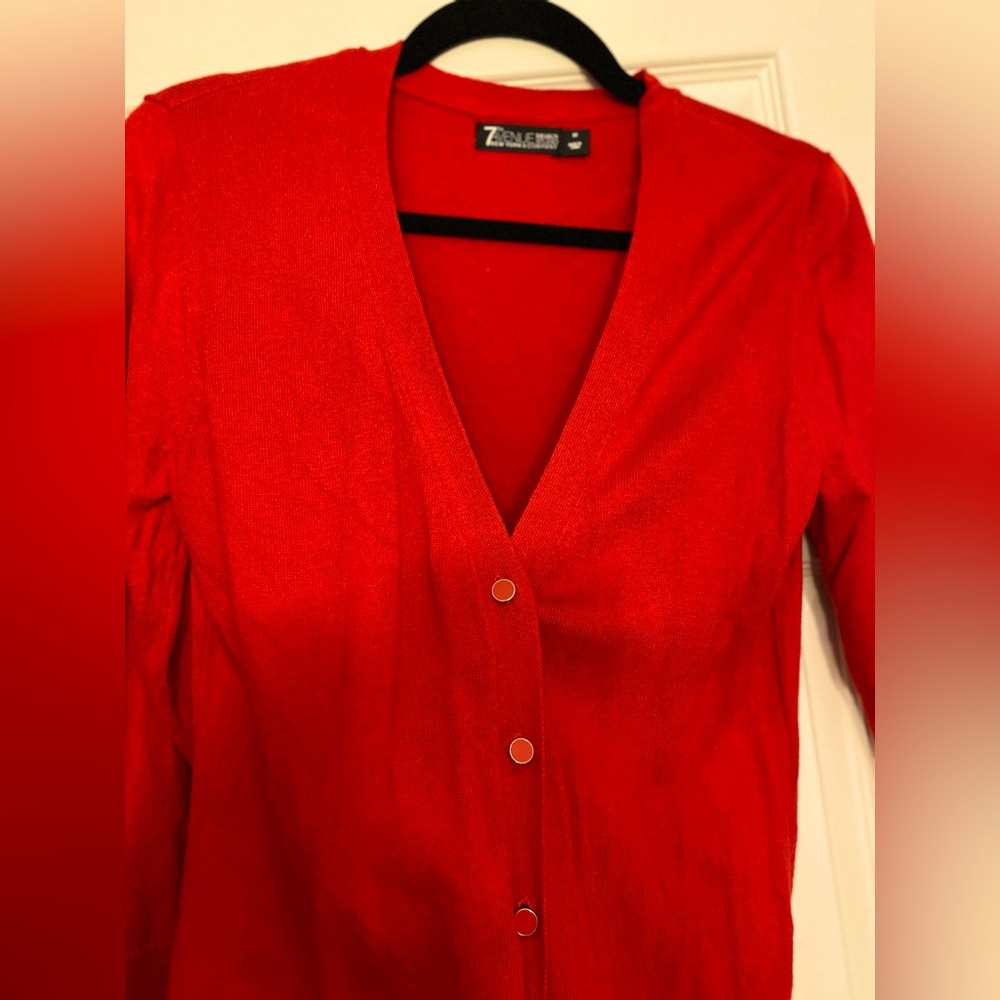 New York and Company Scarlet V-Neck Cardigan
